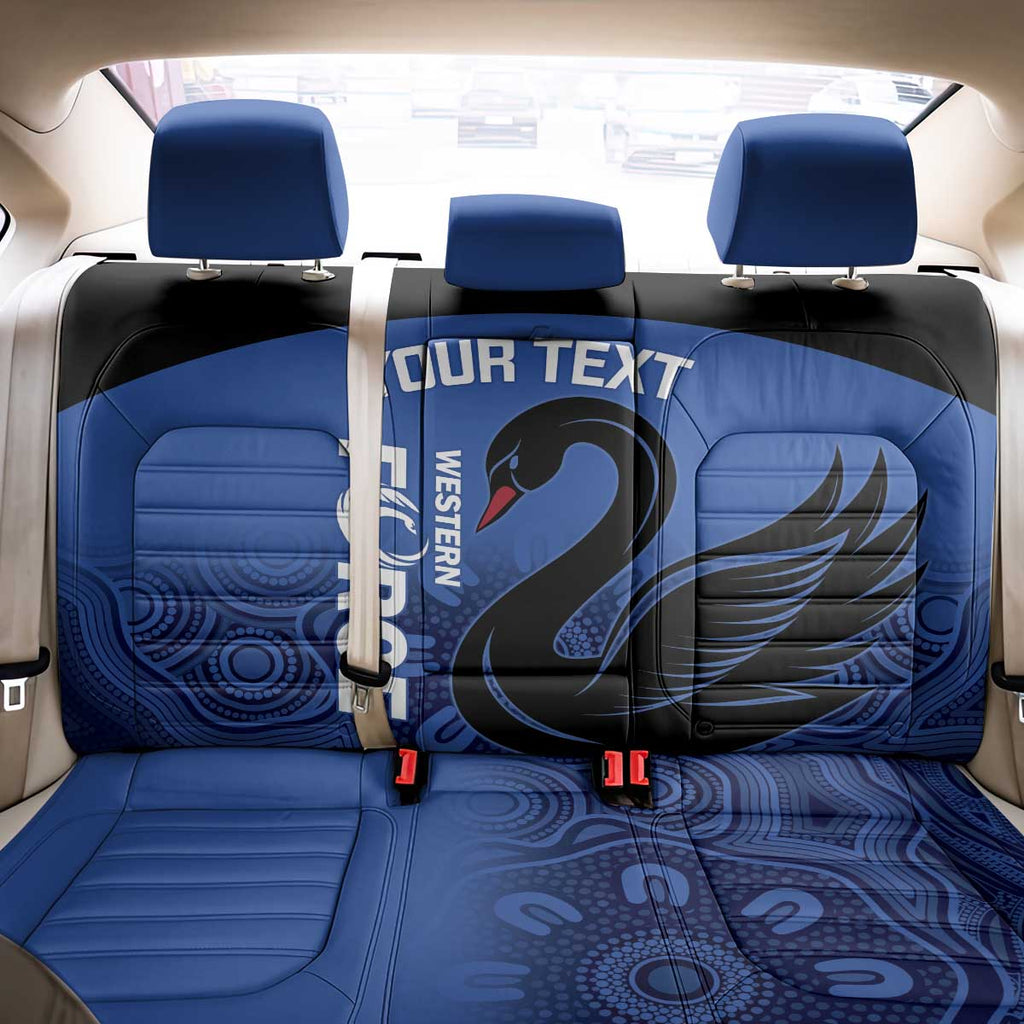 Custom Australia Western Force Back Car Seat Cover Black Swan Aboriginal Blue Version