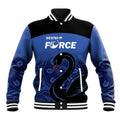 Custom Australia Western Force Baseball Jacket Black Swan Aboriginal Blue Version