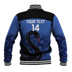 Custom Australia Western Force Baseball Jacket Black Swan Aboriginal Blue Version