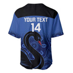 Custom Australia Western Force Baseball Jersey Black Swan Aboriginal Blue Version