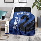 Custom Australia Western Force Blanket Black Swan Aboriginal Blue Version