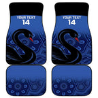 Custom Australia Western Force Car Mats Black Swan Aboriginal Blue Version