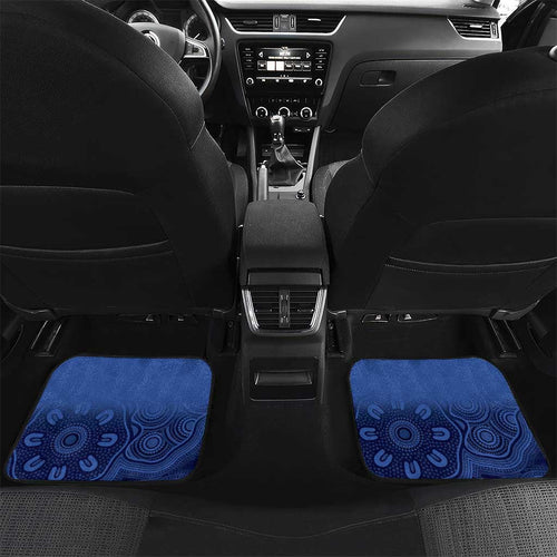 Custom Australia Western Force Car Mats Black Swan Aboriginal Blue Version