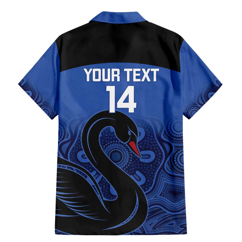 Custom Australia Western Force Family Matching Mermaid Dress and Hawaiian Shirt Black Swan Aboriginal Blue Version