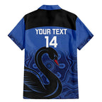 Custom Australia Western Force Family Matching Mermaid Dress and Hawaiian Shirt Black Swan Aboriginal Blue Version