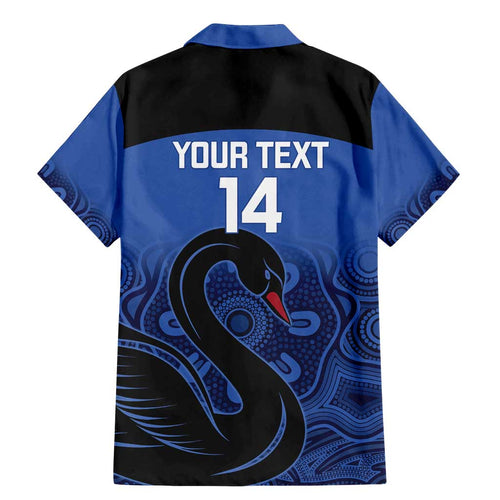 Custom Australia Western Force Family Matching Mermaid Dress and Hawaiian Shirt Black Swan Aboriginal Blue Version