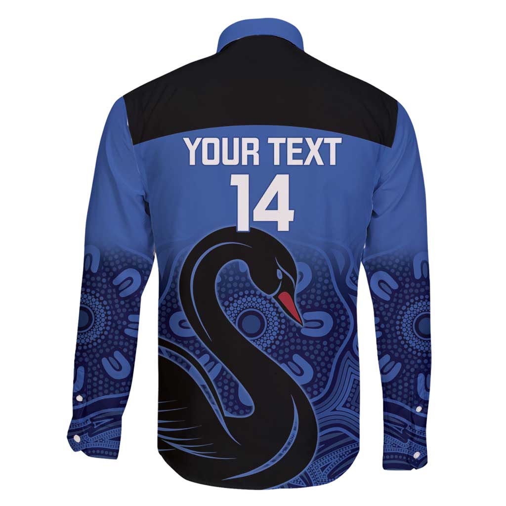 Custom Australia Western Force Family Matching Mermaid Dress and Hawaiian Shirt Black Swan Aboriginal Blue Version
