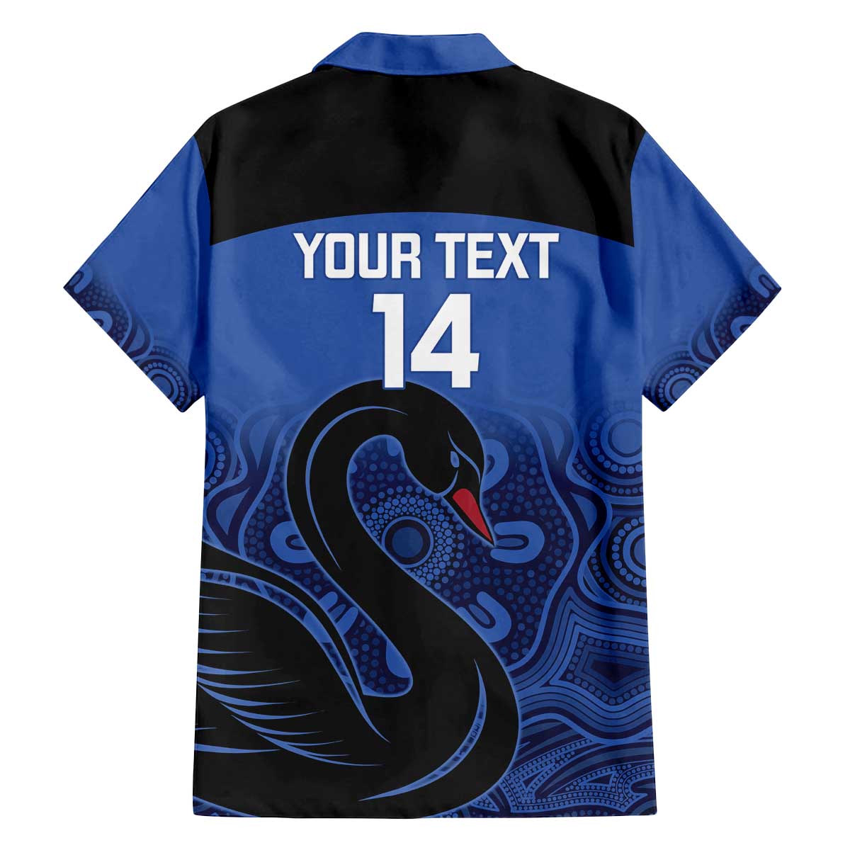 Custom Australia Western Force Family Matching Off The Shoulder Long Sleeve Dress and Hawaiian Shirt Black Swan Aboriginal Blue Version