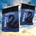 Custom Australia Western Force Garden Flag Black Swan Aboriginal Blue Version