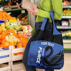 Custom Australia Western Force Grocery Bag Black Swan Aboriginal Blue Version