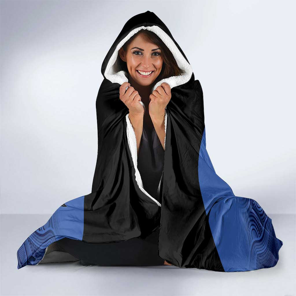 Custom Australia Western Force Hooded Blanket Black Swan Aboriginal Blue Version