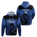 Custom Australia Western Force Hoodie Black Swan Aboriginal Blue Version