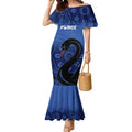 Custom Australia Western Force Mermaid Dress Black Swan Aboriginal Blue Version