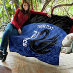 Custom Australia Western Force Quilt Black Swan Aboriginal Blue Version