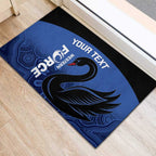 Custom Australia Western Force Rubber Doormat Black Swan Aboriginal Blue Version