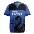 Custom Australia Western Force Rugby Jersey Black Swan Aboriginal Blue Version