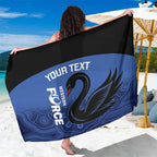 Custom Australia Western Force Sarong Black Swan Aboriginal Blue Version