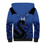 Custom Australia Western Force Sherpa Hoodie Black Swan Aboriginal Blue Version