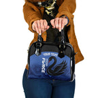 Custom Australia Western Force Shoulder Handbag Black Swan Aboriginal Blue Version
