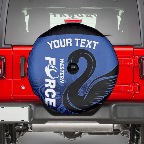 Custom Australia Western Force Spare Tire Cover Black Swan Aboriginal Blue Version