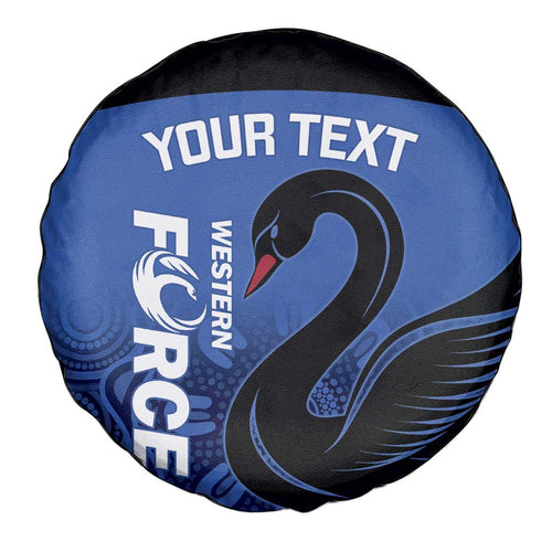 Custom Australia Western Force Spare Tire Cover Black Swan Aboriginal Blue Version