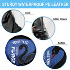 Custom Australia Western Force Spare Tire Cover Black Swan Aboriginal Blue Version