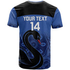 Custom Australia Western Force T Shirt Black Swan Aboriginal Blue Version