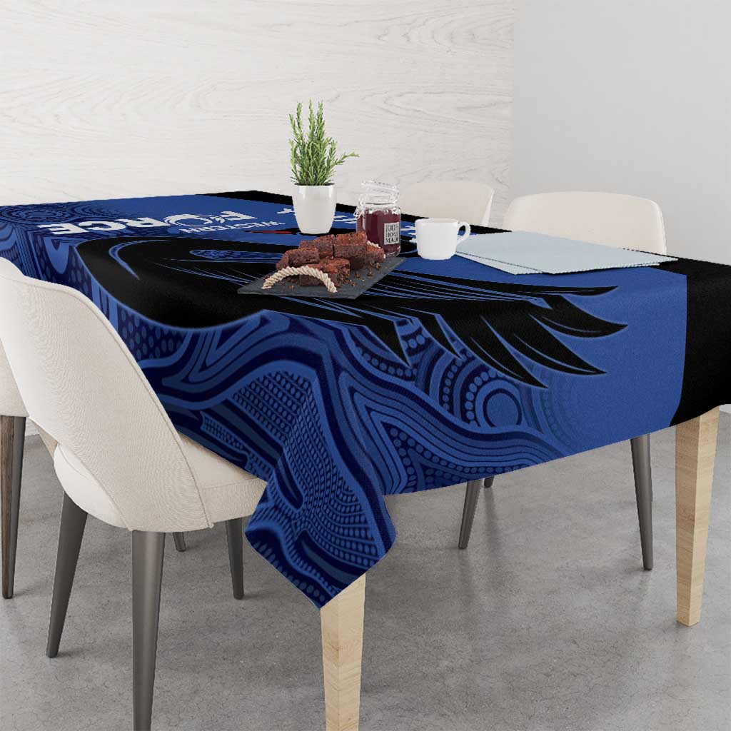 Custom Australia Western Force Tablecloth Black Swan Aboriginal Blue Version