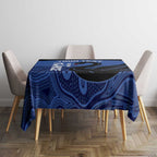 Custom Australia Western Force Tablecloth Black Swan Aboriginal Blue Version