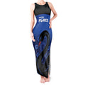 Custom Australia Western Force Tank Maxi Dress Black Swan Aboriginal Blue Version
