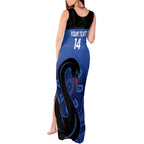 Custom Australia Western Force Tank Maxi Dress Black Swan Aboriginal Blue Version