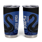 Custom Australia Western Force Tumbler Cup Black Swan Aboriginal Blue Version