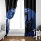 Custom Australia Western Force Window Curtain Black Swan Aboriginal Blue Version