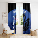Custom Australia Western Force Window Curtain Black Swan Aboriginal Blue Version