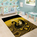 Custom Australia Western Force Area Rug 20 Years Anniversary Aboriginal Yellow Version