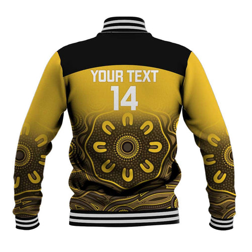 Custom Australia Western Force Baseball Jacket 20 Years Anniversary Aboriginal Yellow Version