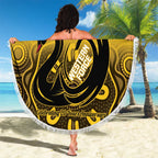 Custom Australia Western Force Beach Blanket 20 Years Anniversary Aboriginal Yellow Version