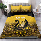 Custom Australia Western Force Bedding Set 20 Years Anniversary Aboriginal Yellow Version