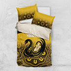 Custom Australia Western Force Bedding Set 20 Years Anniversary Aboriginal Yellow Version