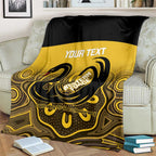 Custom Australia Western Force Blanket 20 Years Anniversary Aboriginal Yellow Version