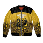 Custom Australia Western Force Bomber Jacket 20 Years Anniversary Aboriginal Yellow Version