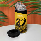Custom Australia Western Force 4 in 1 Can Cooler Tumbler 20 Years Anniversary Aboriginal Yellow Version