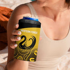 Custom Australia Western Force 4 in 1 Can Cooler Tumbler 20 Years Anniversary Aboriginal Yellow Version