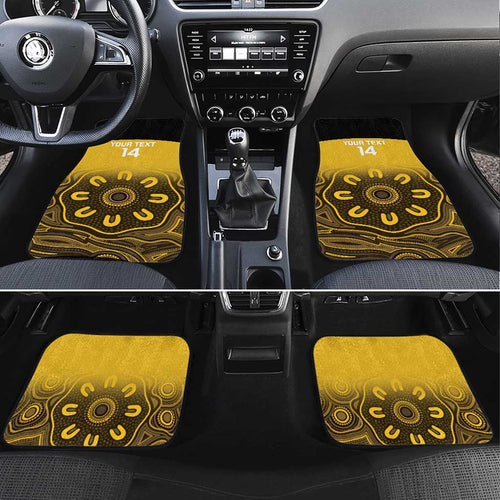 Custom Australia Western Force Car Mats 20 Years Anniversary Aboriginal Yellow Version
