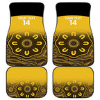 Custom Australia Western Force Car Mats 20 Years Anniversary Aboriginal Yellow Version