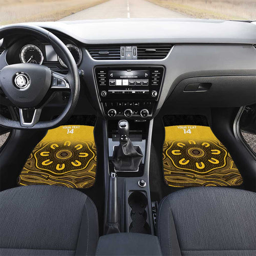 Custom Australia Western Force Car Mats 20 Years Anniversary Aboriginal Yellow Version