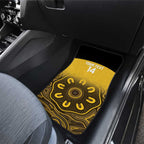 Custom Australia Western Force Car Mats 20 Years Anniversary Aboriginal Yellow Version