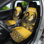 Custom Australia Western Force Car Seat Cover 20 Years Anniversary Aboriginal Yellow Version