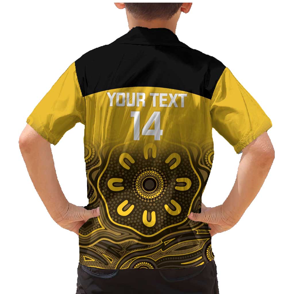 Custom Australia Western Force Family Matching Mermaid Dress and Hawaiian Shirt 20 Years Anniversary Aboriginal Yellow Version