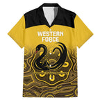 Custom Australia Western Force Family Matching Mermaid Dress and Hawaiian Shirt 20 Years Anniversary Aboriginal Yellow Version